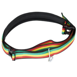 Sangle Batucada taille rembourrée rasta 1 crochet