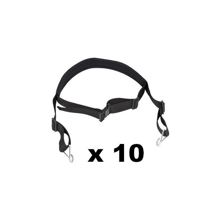 Pack of 10 black batucada straps