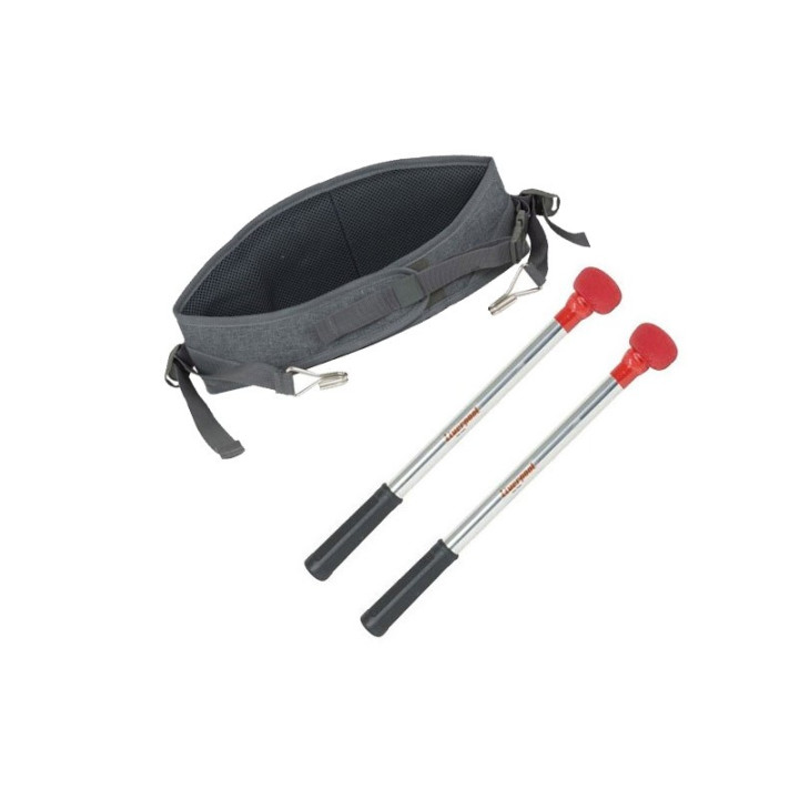 Pack (talla m) correa lumbar gris y 2 mazas para dobra
