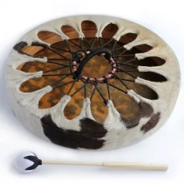 Tambor xamânico com cabelo 18"x3"