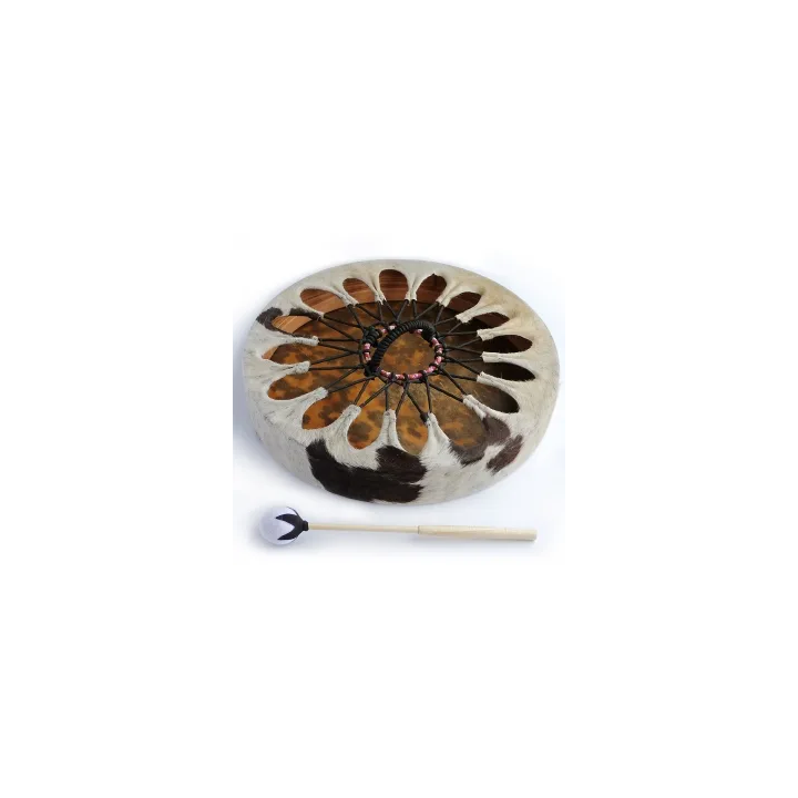 Tamburo sciamanico con capelli 18"x3"