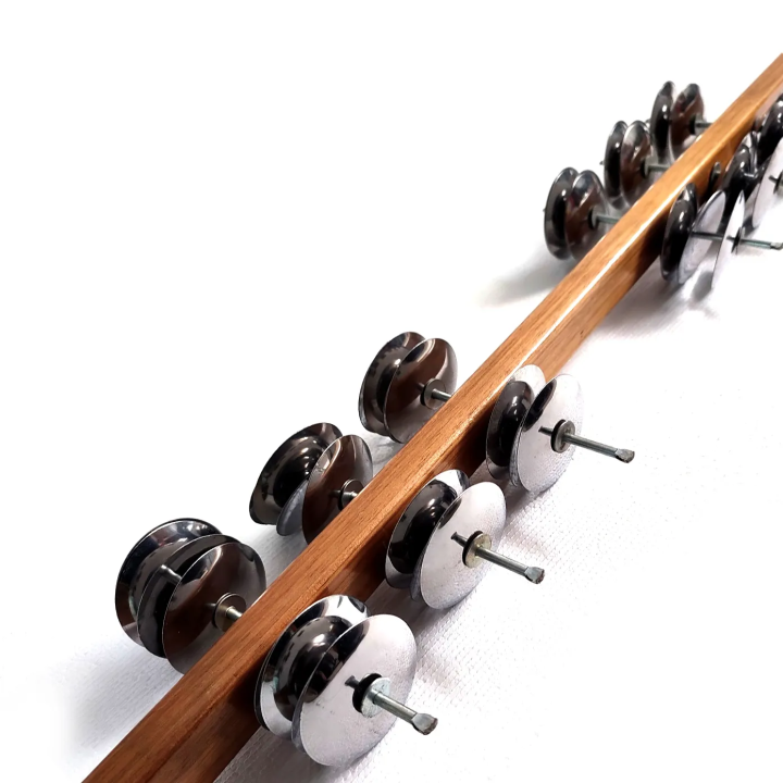 Samba Chocalho avec base en bois – 48 hochets | Percuforum
