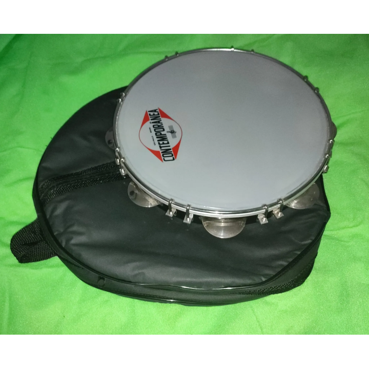 Pandeiro 11" Contemporânea negro con funda
