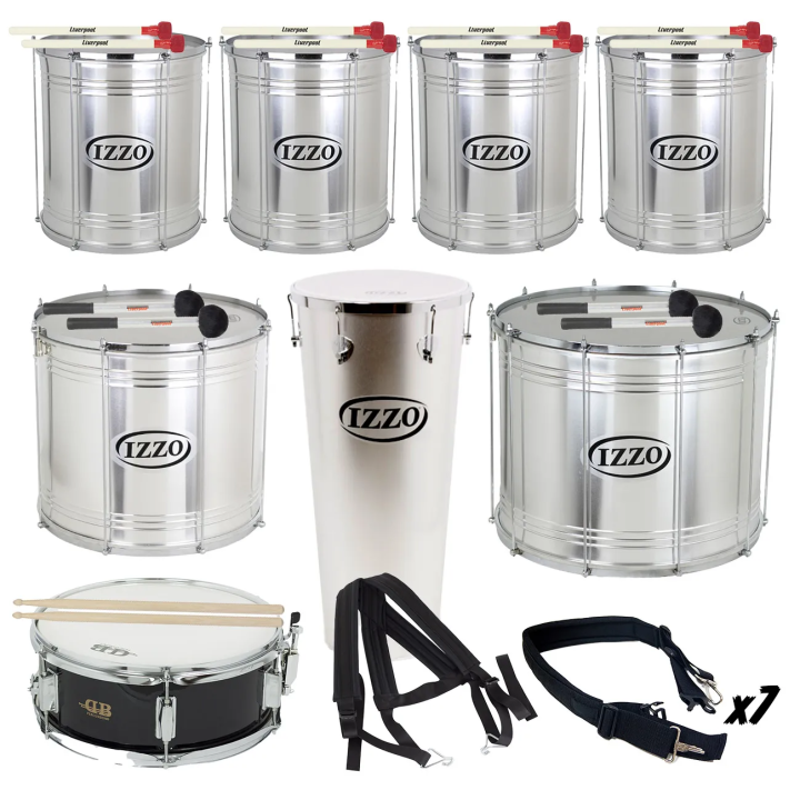 Pack 8 instrumentos Izzo samba reggae