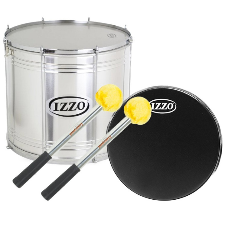 Pack Surdo Izzo 20" + Maillets et peau de tambour professionnelle en napa
