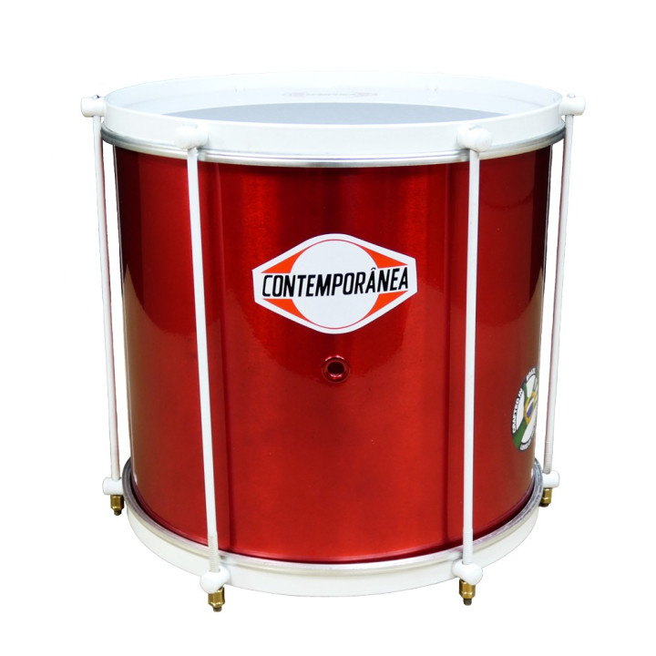 Dobra de 16" Contemporânea light roja con 6 varillas de tensión