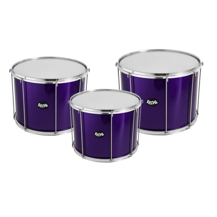 Pack de 3 surdos de batucada Recife (14", 16" y 18")