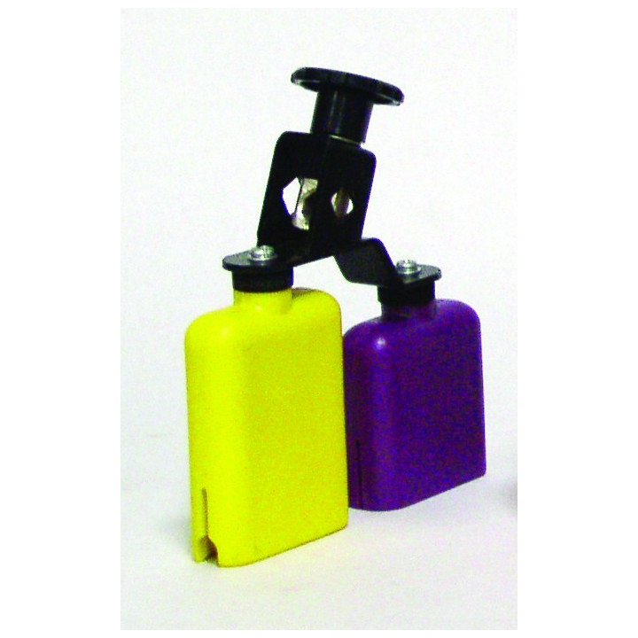Bloc de branches double en plastique jaune-violet DB0733