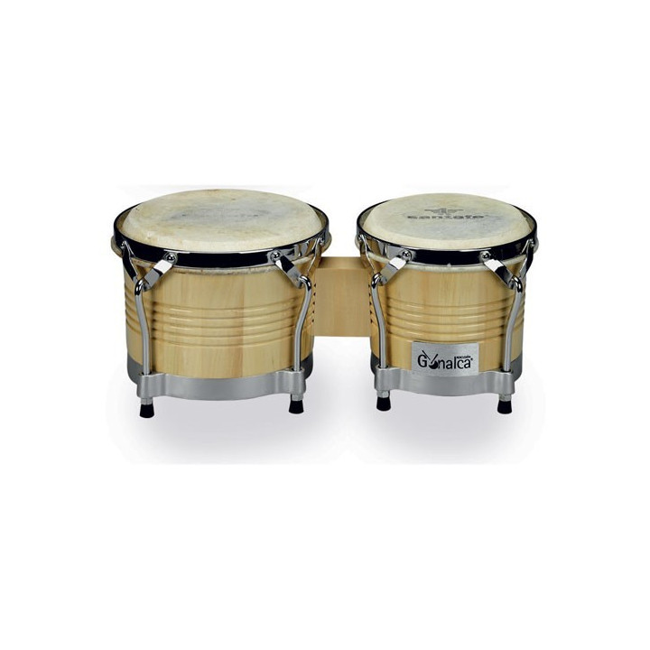 Conjunto de bongô de madeira natural 8"-9" r00112
