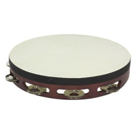 Einfaches Tamburin 25 cm mit Walnussfell stf5060
