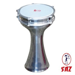 Darbuka de alumínio liso 20,5cm