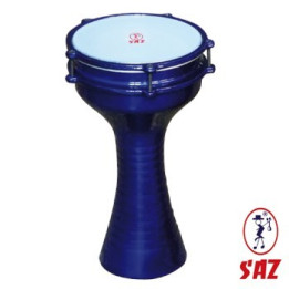 Darbuka turca, azul, con platos
