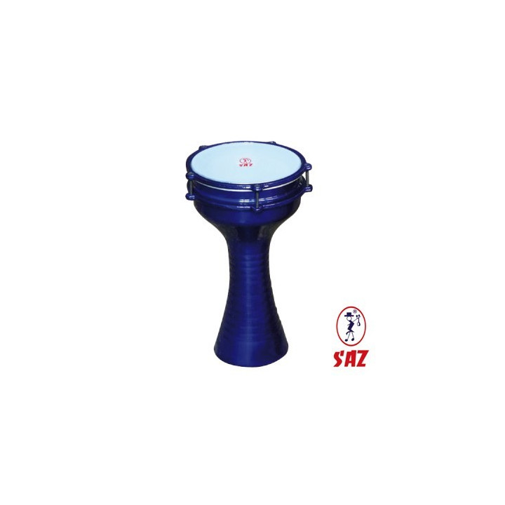 Darbuka turca, blu, con piatti