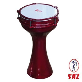 Darbuka turco pintado de vermelho