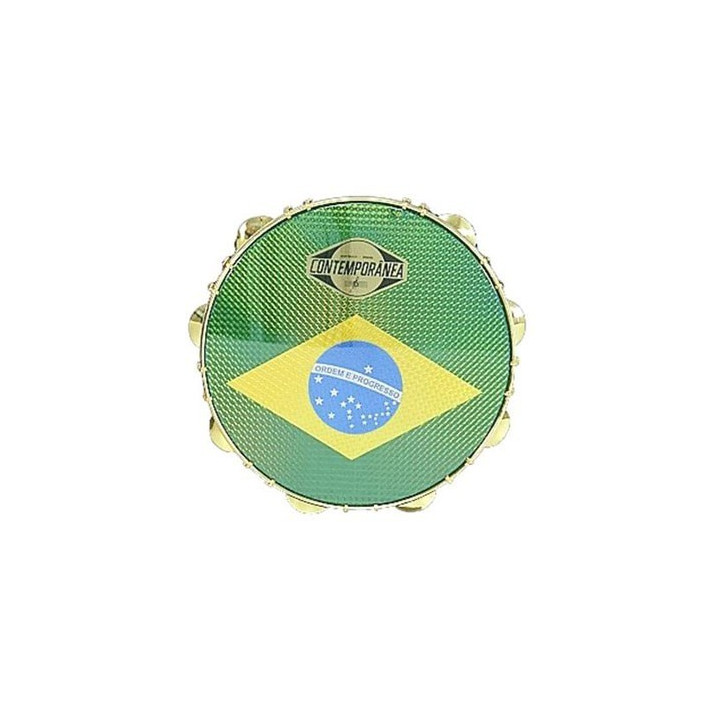 Pandeiro 10" Formica con toppa Brasile