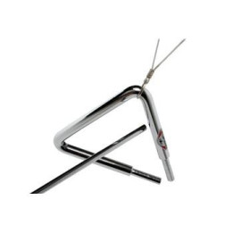 Triangolo in acciaio cromato 21x21x30 cm.