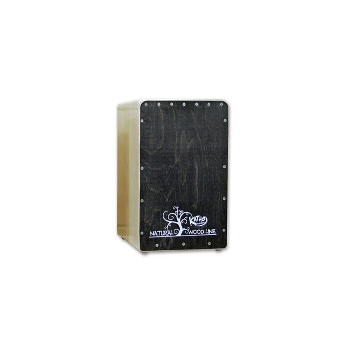 Flamenco-Cajon Nat. Holzlinie, schwarz