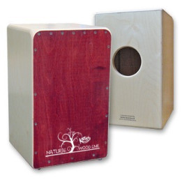 Cajón flamenco nat. Wood line, rojo
