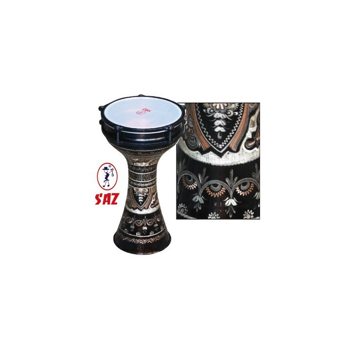 Turkish darbuka engraved, decorated